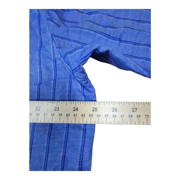 USED INSIDE OUT A(2)Z Reversible Men's Long Sleeve Blue Stripes - Picture 5 of 10